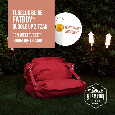 Fatboy Buggle Up Zitzak + gratis Weltevree Guidelight
